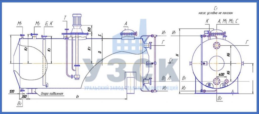 Чертеж емкости ГКК в Нижневартовске